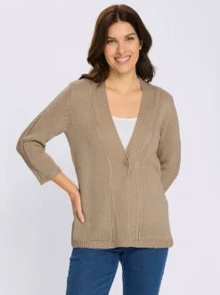 Veste en tricot tricot ajouré aux manches