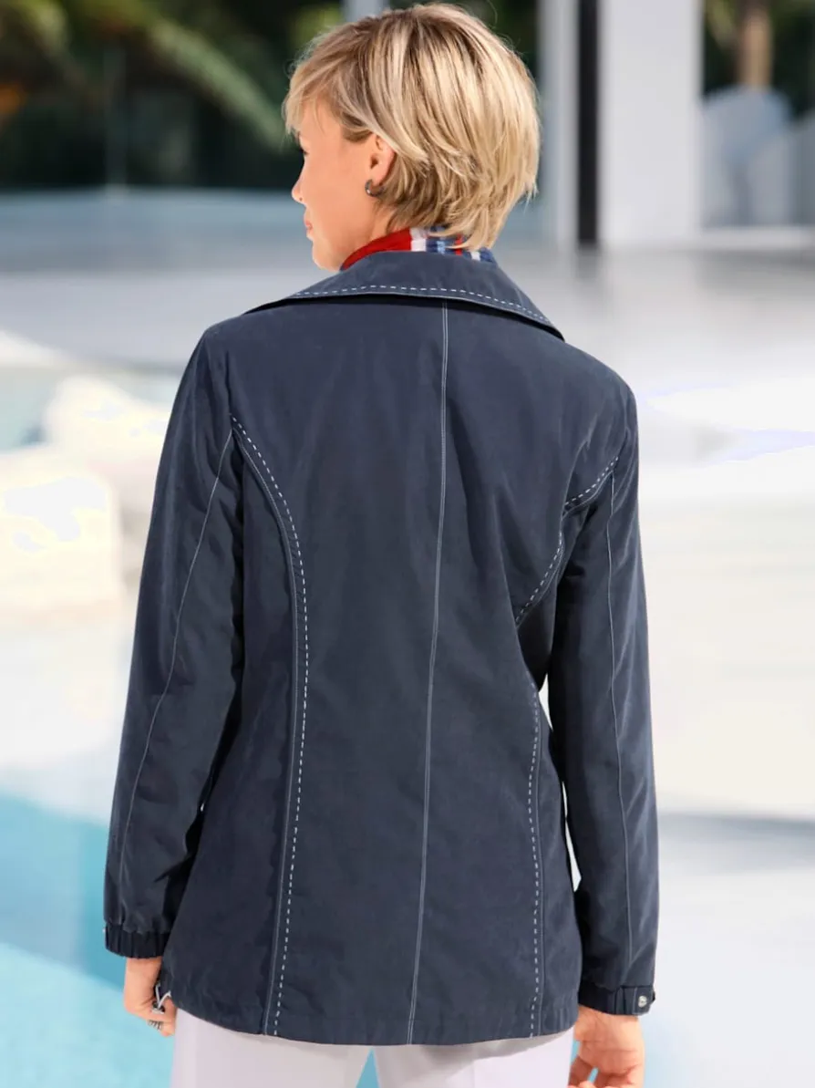 Veste femme style sportif coutures contrastantes