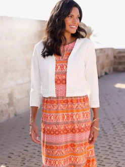 Veste légère avec décoration crochetée