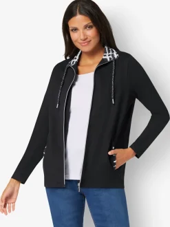Veste légère col avec coulisse et lien à nouer