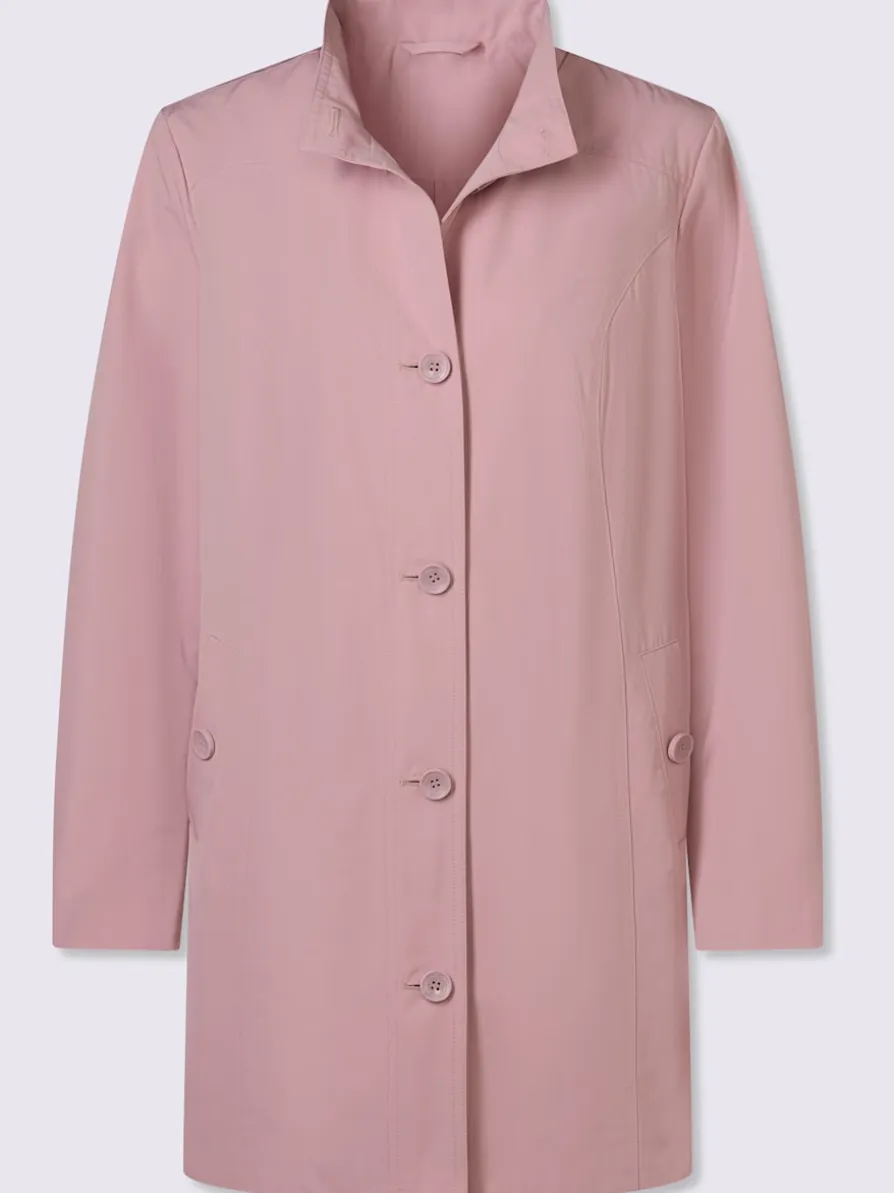 Veste longue boutons imitation corne