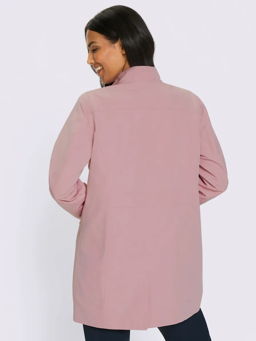 Veste longue boutons imitation corne