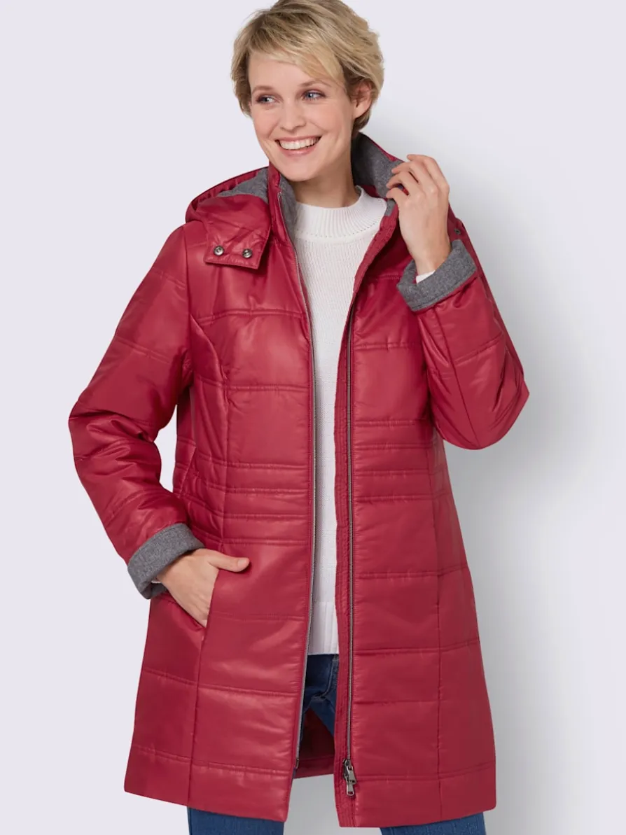 Veste longue capuche amovible