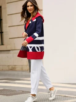 Veste longue en tricot forme ouverte et longue tendance