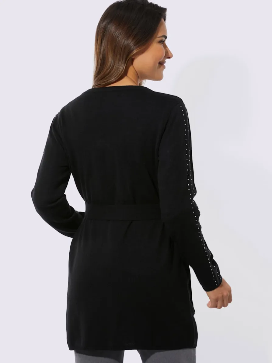 Veste longue en tricot forme ouverte et longue tendance
