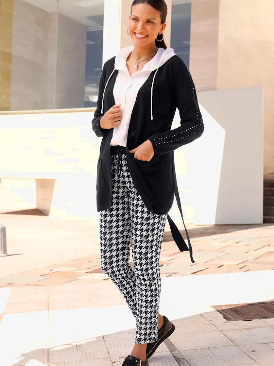 Veste longue en tricot forme ouverte et longue tendance
