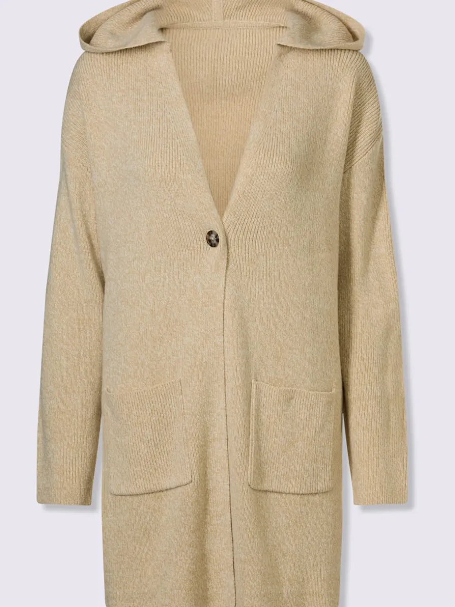 Veste longue en tricot longueur tendance