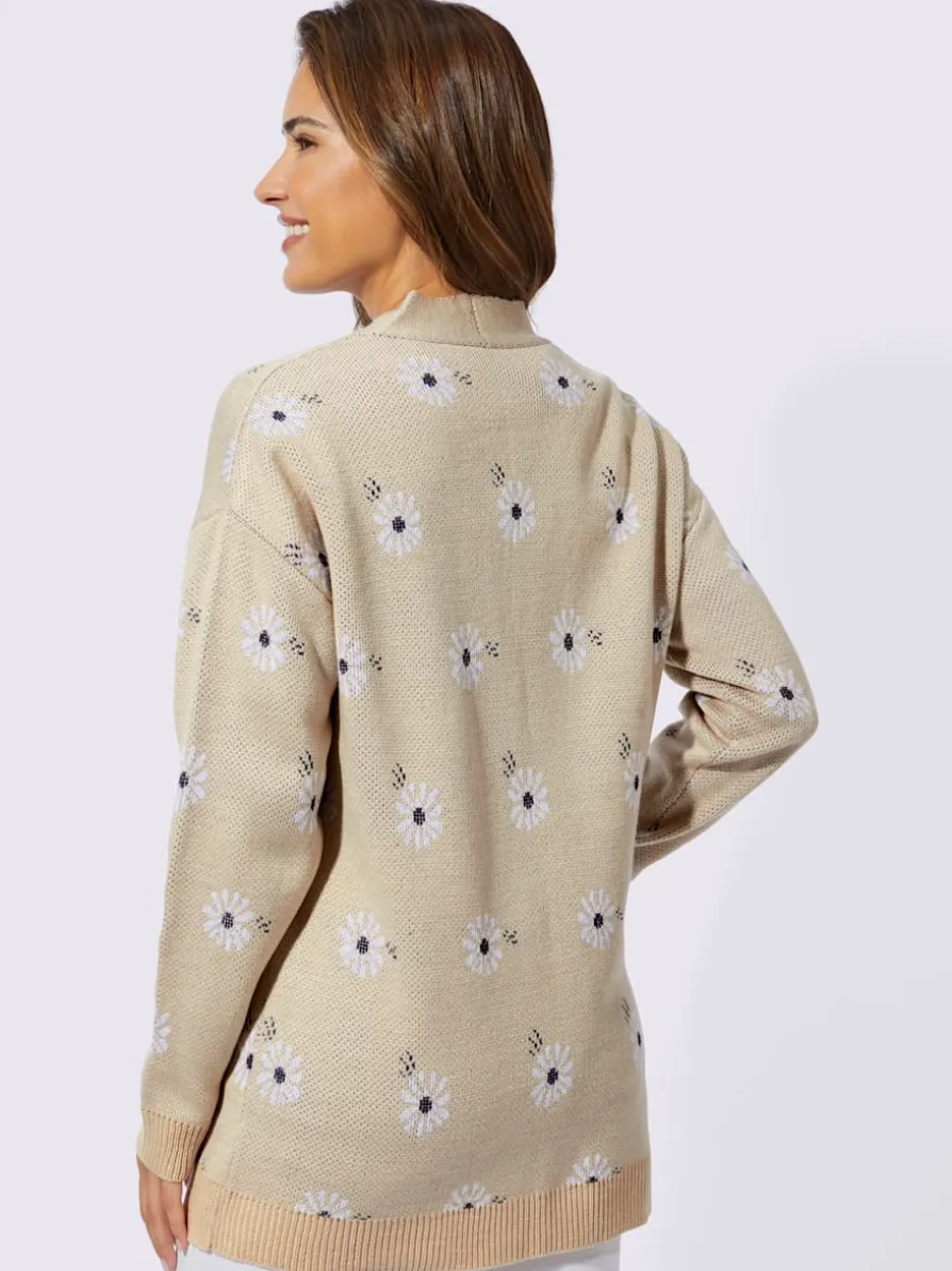 Veste longue en tricot tricot jacquard de qualité