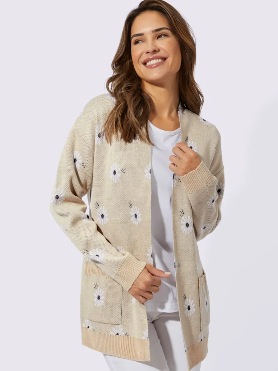 Veste longue en tricot tricot jacquard de qualité