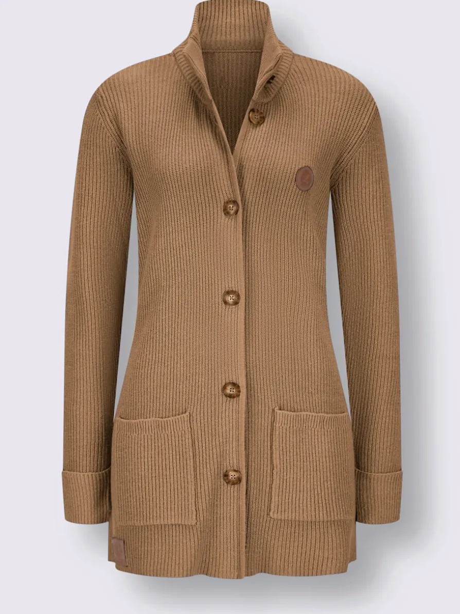 Veste longue en tricot 50% viscose