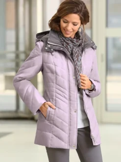 Veste matelassée habillée avec capuche et poches